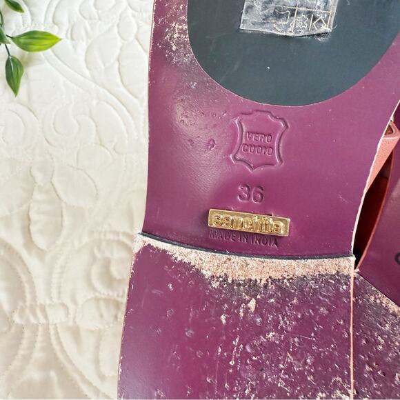 Anthropologie Sanchita Chamae Tri-Color Sandals Sz 38 / 8 - Picture 3 of 7